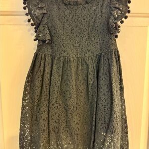 Elegant Lace Kids Dress in Black